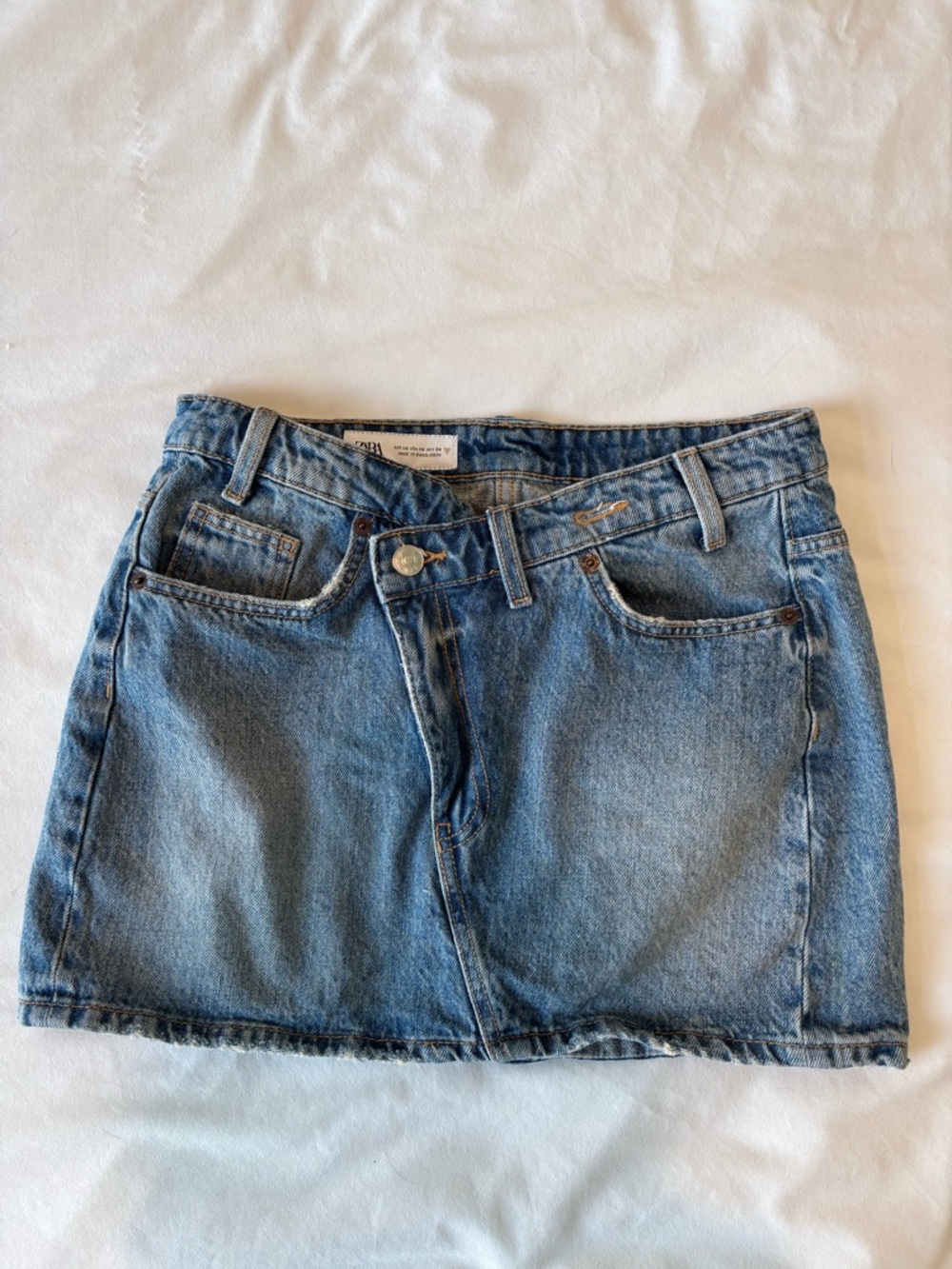 Zara Light Blue Denim Mini Skirt